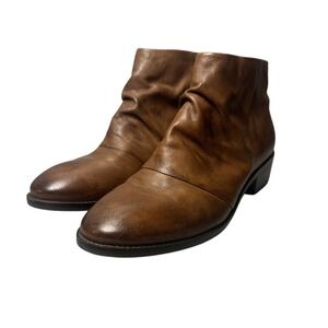 Salvia Ankle Boots Leather Nevis Cognac Cottagecore Comfort Zip Womens 39/8.5 US